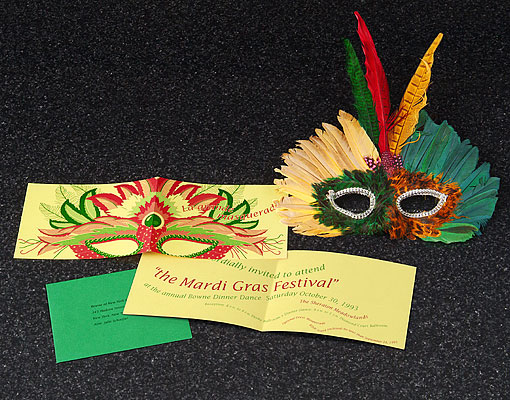 Bowne Inc. Mardi Gras Party invitation